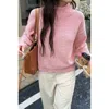 Truedames Soft Knit Roll Neck Long Sleeves Sweater In Pink