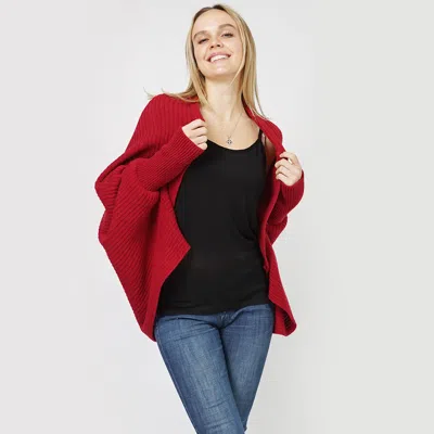 Truedames Soft Knit Shrug Cardigan In Red