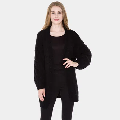 Truedames Soft Knit Twisted Sleeve Detail Cardigan In Black