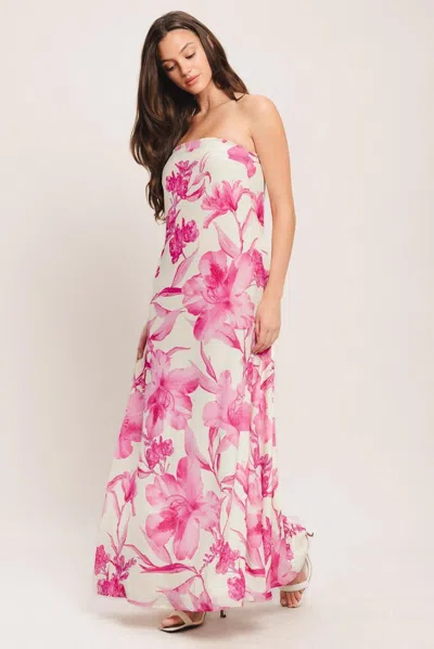 Truedames Soft Rose Escape Woven Ankle Dress In Multi
