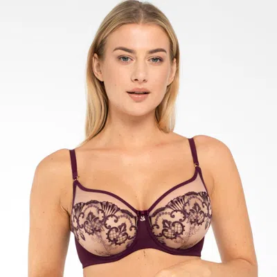 Truedames Soft Sheer Mesh Support Bra In Blue