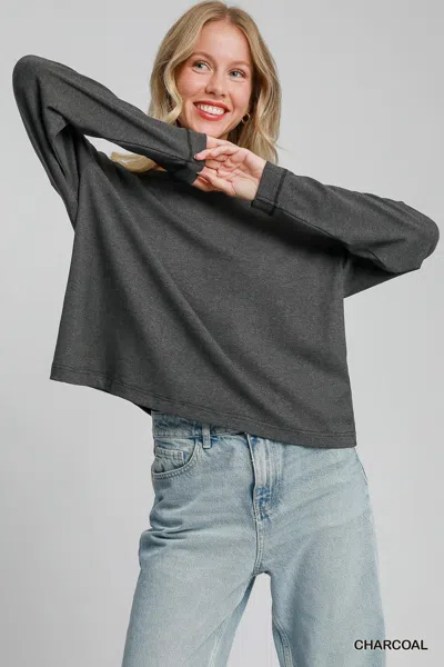 Truedames Soft Stretch Basic Top In Gray