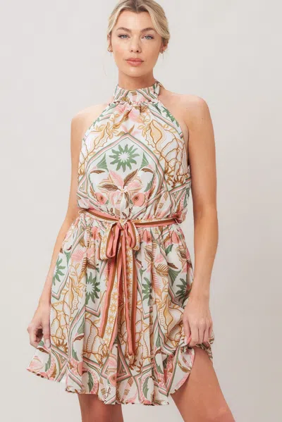 Truedames Soft Voyage Woven Mini Dress In Multi