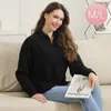 Truedames Solid Collar Pullover Sweater In Black