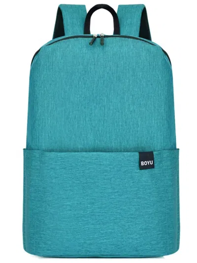 Truedames Solid Color Nylon Backpack Bag In Blue