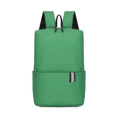 Truedames Solid Color Nylon Backpack Bag In Green