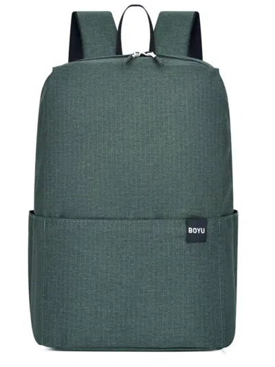 Truedames Solid Color Nylon Backpack Bag In Green