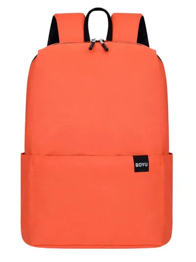 Truedames Solid Color Nylon Backpack Bag In Orange