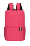 Truedames Solid Color Nylon Backpack Bag In Pink