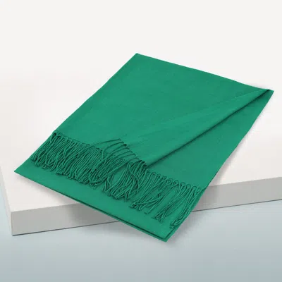 Truedames Solid Color Pashmina Scarf Shawl In Green