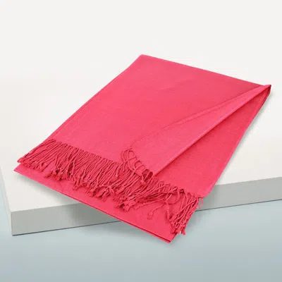 Truedames Solid Color Pashmina Scarf Shawl In Pink