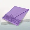 Truedames Solid Color Pashmina Scarf Shawl In Purple