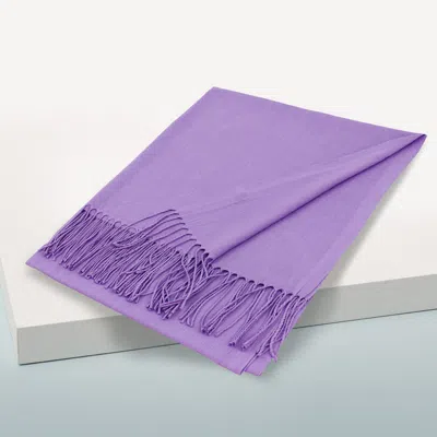 Truedames Solid Color Pashmina Scarf Shawl In Purple