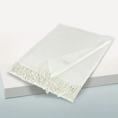 Truedames Solid Color Pashmina Scarf Shawl In White