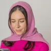 Truedames Solid Color Snood Hat In Pink