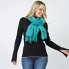 Truedames Solid Color Soft Oblong Scarf In Blue