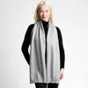 Truedames Solid Colore Ribbed Oblong Scarf In Gray