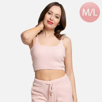 Truedames Solid Crop Top In Pink