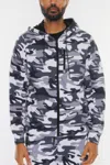 Truedames Solid Heathered Zip Up Jacket In Multi
