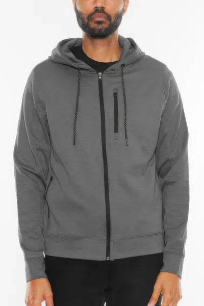 Truedames Solid Heathered Zip Up Jacket In Pink