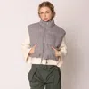 Truedames Solid Knit Padded Vest In Gray