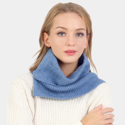 Truedames Solid Knit Snood Scarf In Blue