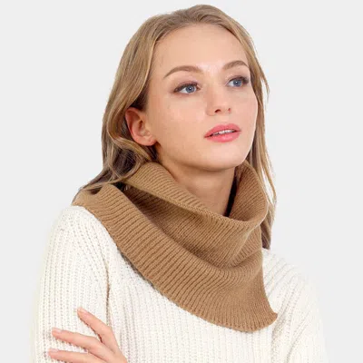 Truedames Solid Knit Snood Scarf In Gray