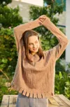Truedames Solid Knit Sweater In Brown