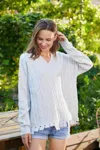 Truedames Solid Knit Sweater In White