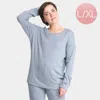 Truedames Solid Loungewear Sweater Top In Blue