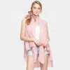 Truedames Solid Pleated Vest In Pink