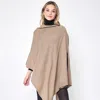 Truedames Solid Scarf Poncho In Beige