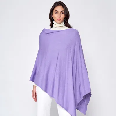 Truedames Solid Scarf Poncho In Purple