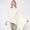 Truedames Solid Scarf Poncho In White