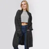 Truedames Solid Shawl Collar Knit Cardigan In Gray