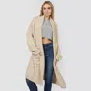 Truedames Solid Shawl Collar Knit Cardigan In Neutral