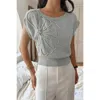 Truedames Solid Sleeveless Knit Loose Fit Vest In Gray