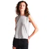 Truedames Solid Sleeveless Round Neck Basic Tank Top In Gray