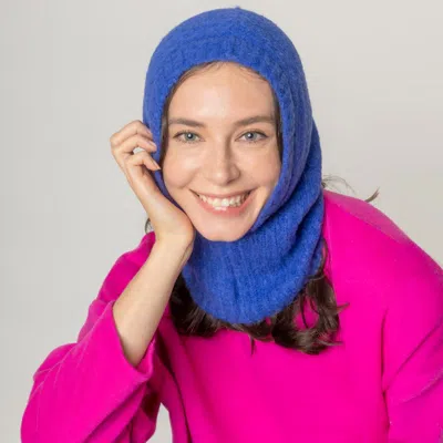 Truedames Solid Snood Hat In Blue