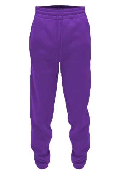 Truedames Solid Sweat Pant Joggers In Purple