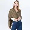Truedames Solid Versatile Asymmetrical Poncho Wrap / Scarf In Multi