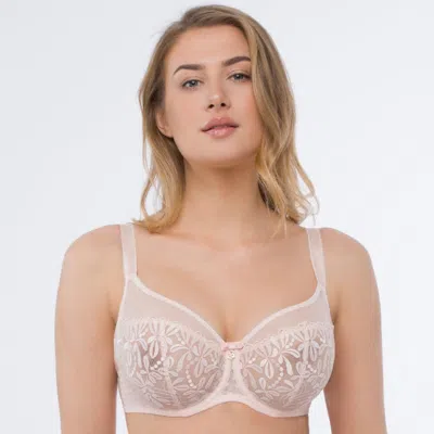 Truedames Sophisticated Embroidered Lace Bra In White