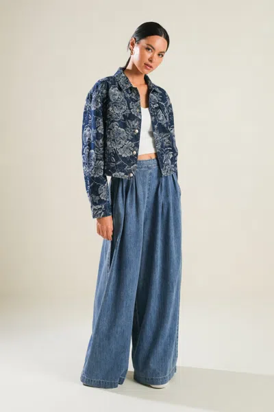 Truedames Sophisticated Stunner Denim Jacket In Blue