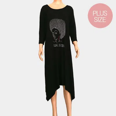 Truedames 'soul Sister' Crystal Embellished Dress In Black