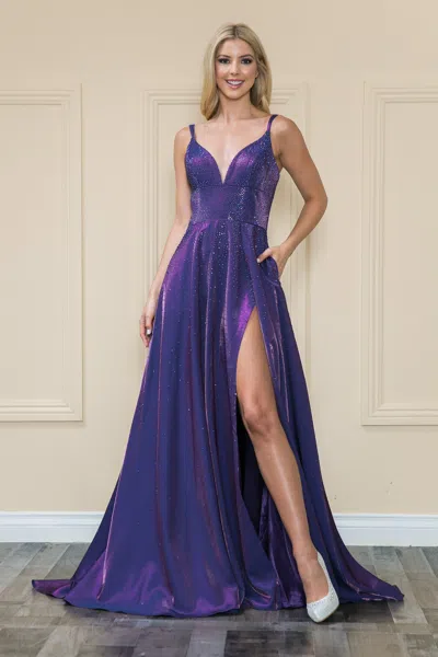 Truedames Special Occasion Formal Gown In Purple