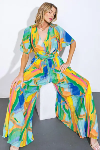 Truedames Spirit Of Noel Woven Jumpsuit In Multi