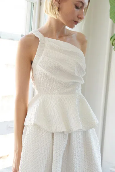 Truedames Spoonful Of Sass Woven Top In White