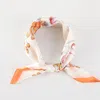 Truedames Spring Bouquet Floral Pattern Printed Square Silky Satin Bandana Scarf In Multi