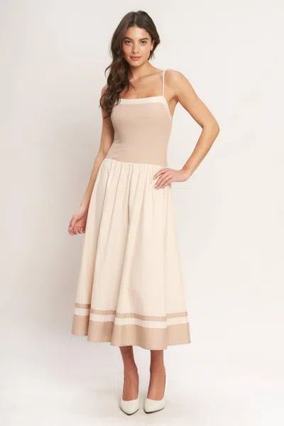 Truedames Spring Harmony Color Blocked Midi Dress In Multi