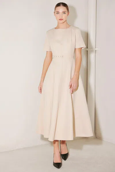 Truedames Spring Icon Woven Midi Dress In Nude
